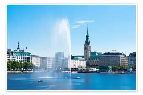 Binnenalster en Hamburgo de euregiophoto