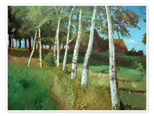 Birches in the marsh de Otto Modersohn akg-images
