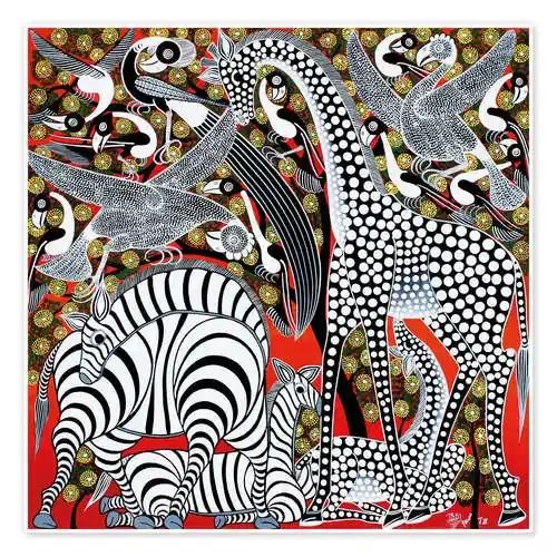 Black and White Animals of Africa de Iddi Tanzania Art & Licensing