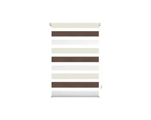 Blindecor | estor enrollable easyfix 47×180 marrón – crema | Brico Depôt Economico
