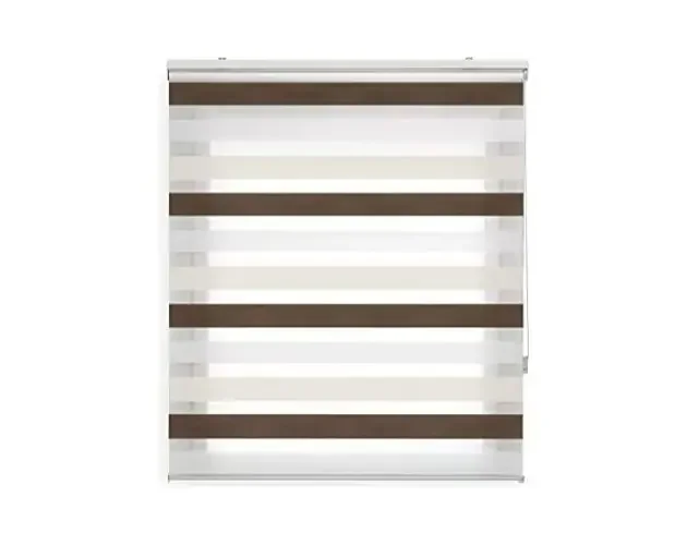 Blindecor | estor enrollable noche y día 180×180 marrón crema | Brico Depôt Novità