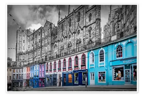 Blue Accent, Victoria Street in Edinburgh de Melanie Viola