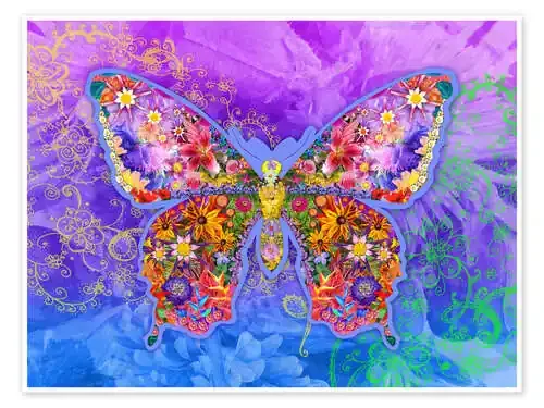 Blue Butterfly Floral de Alixandra Mullins MGL Licensing
