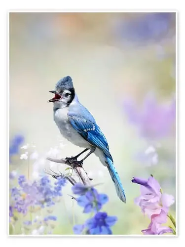 Blue Jay Perched In The Garden Editors Choice