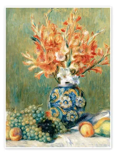 Bodegón con frutas y flores de Pierre-Auguste Renoir Master Collection