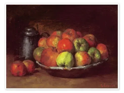 Bodegón con manzanas y una granada de Gustave Courbet Bridgeman Images