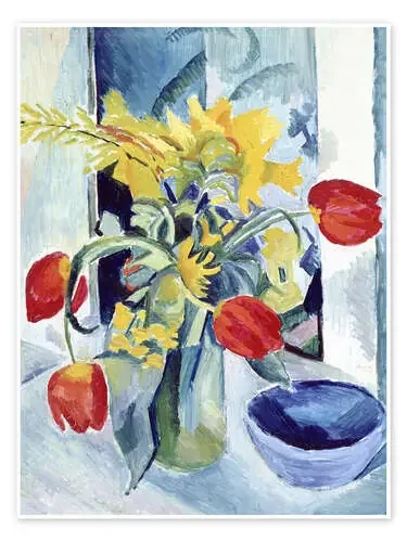Bodegón con tulipanes de August Macke Master Collection