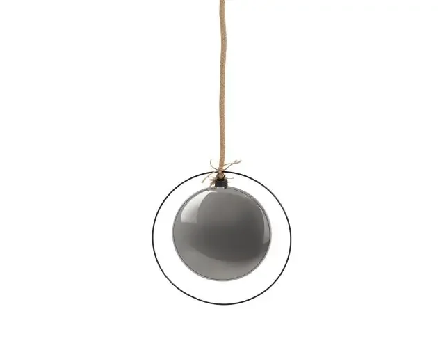Bola de navidad LED ø18 cm metal gris LEDs blanco cálido ecd germany | Brico Depôt Prezzo Conveniente