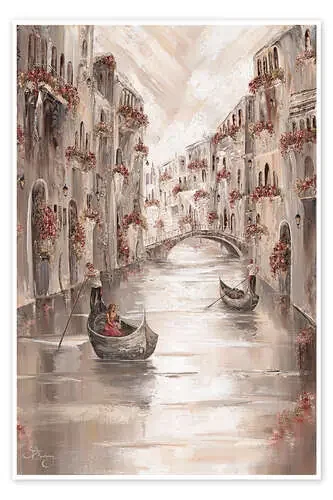 Bonito y tranquilo canal, encanto de Venecia de Isabella Karolewicz