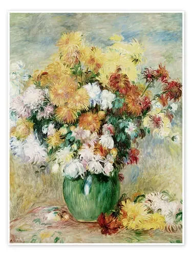 Bouquet of Chrysanthemums de Pierre-Auguste Renoir Bridgeman Images