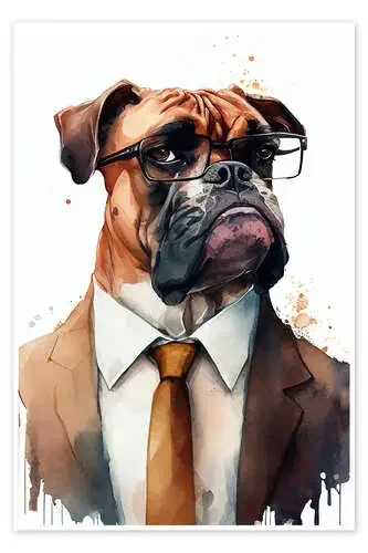 Boxer in a suit and tie de Dreamscapes