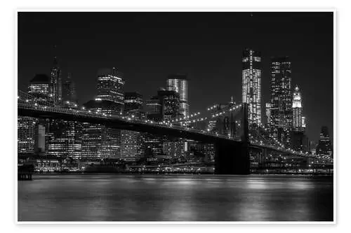 Brooklyn Bridge at Night de Thomas Klinder