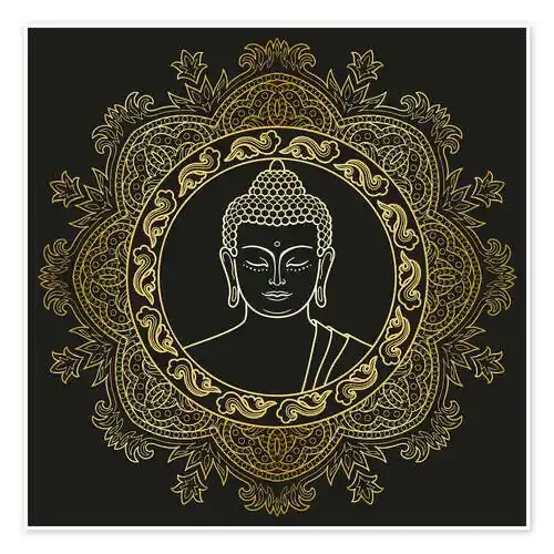 Buddha in golden mandala Editors Choice
