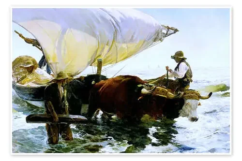 Bueyes sacando la barca de Joaquín Sorolla y Bastida Master Collection