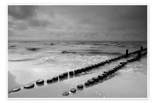 Buhnen am Meer monochrome de Filtergrafia
