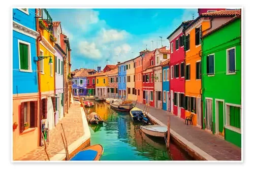 Burano, an island in the Venetian Lagoon de Elena Schweitzer