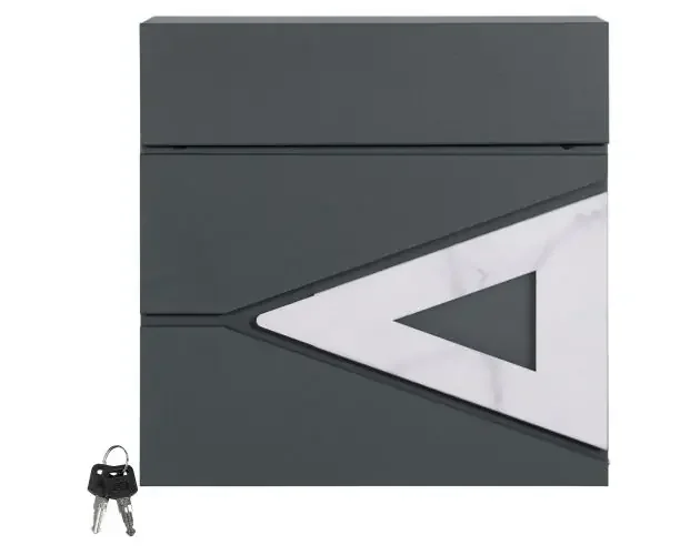 Buzón de correo con compartimento 37×36,5x11cm antracita ml-design | Brico Depôt A Buon Prezzo