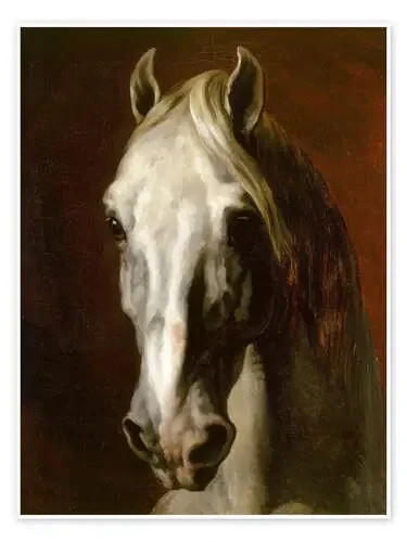 Cabeza de un caballo blanco de Theodore Gericault Master Collection