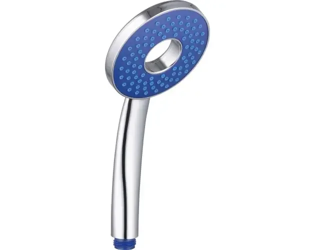 Cabezal de ducha cromado/azul de 1 chorro azul | Brico Depôt Occasione