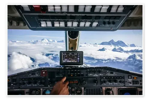 Cabina de un avión, vuelo hacia el Himalaya de Alejandro Moreno de Carlos