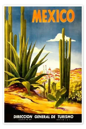 Cactus mejicano de Vintage Travel Collection