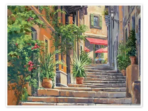 Cafe and steps de Paul Simmons