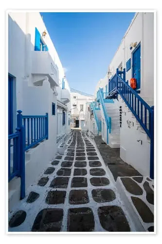 Callejero azul en Mykonos de Matteo Colombo