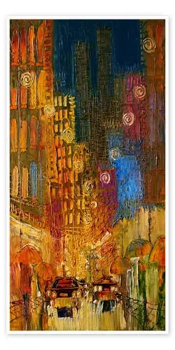 Calles brillantemente iluminadas de Justyna Kopania