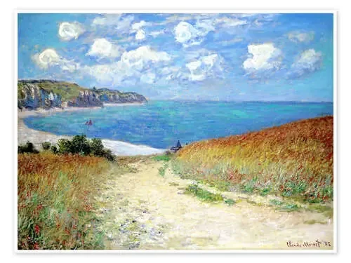 Camino en los campos de trigo de Pourville de Claude Monet Master Collection