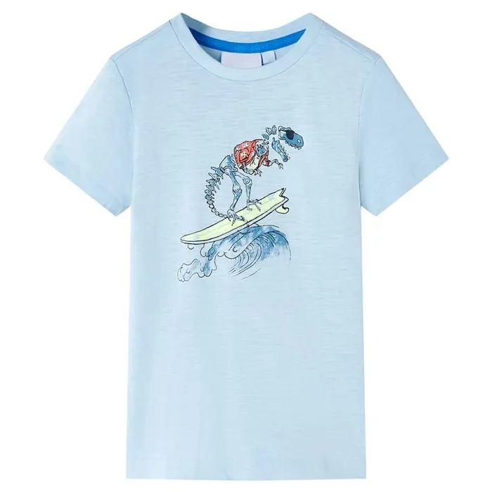 Camiseta infantil azul claro 116 (2)