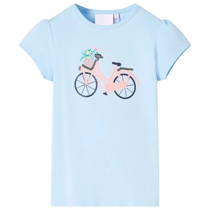 Camiseta infantil azul claro 128 (6)