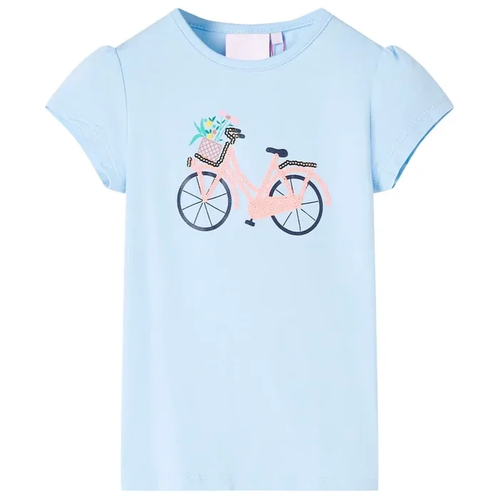 Camiseta infantil azul claro 140 (6)