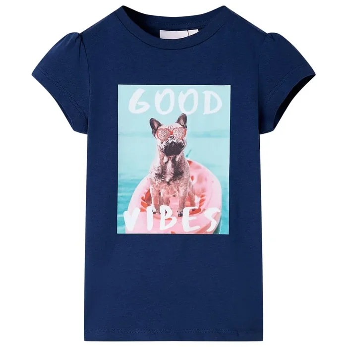 Camiseta infantil azul marino 116 (4)