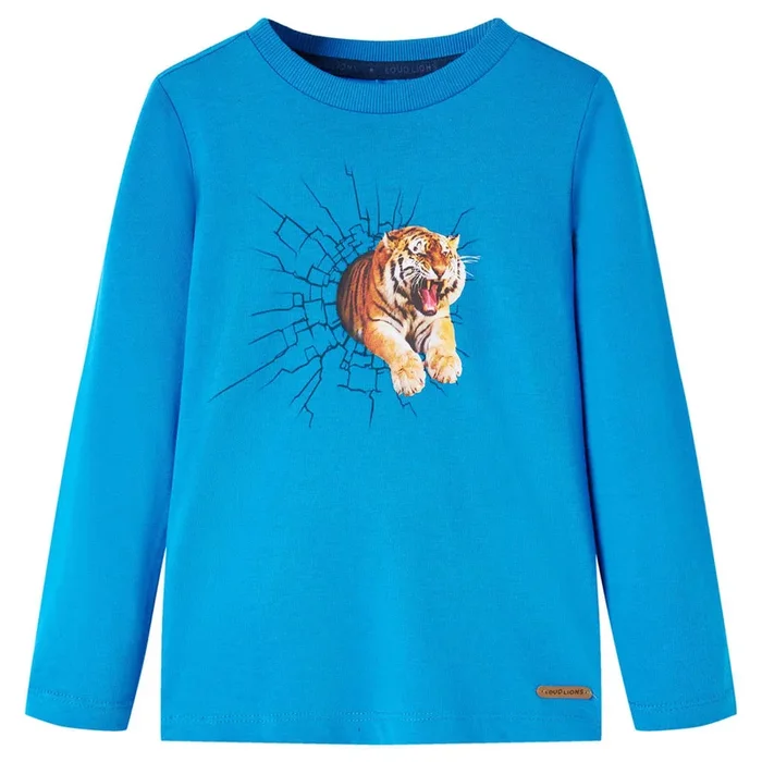 Camiseta infantil de manga larga azul cobalto 104 (3)