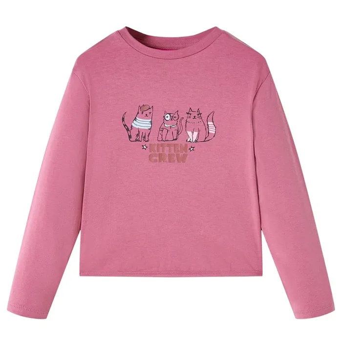 Camiseta infantil de manga larga frambuesa 92 (2)
