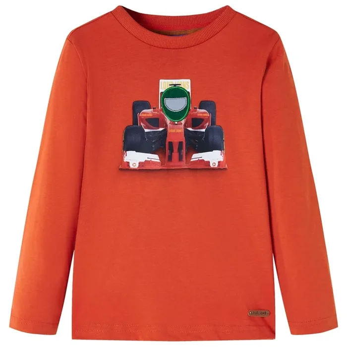 Camiseta infantil de manga larga naranja 116 (2)