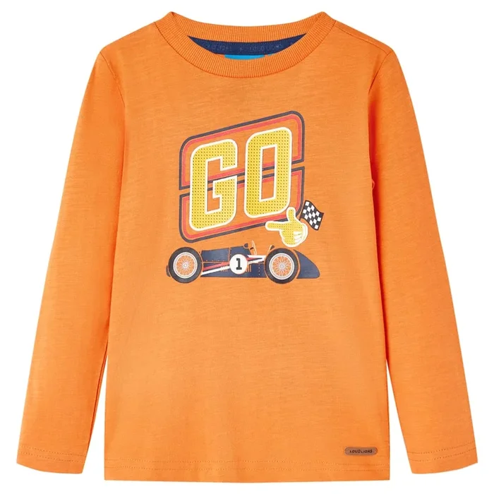 Camiseta infantil de manga larga naranja oscuro 116 (4)