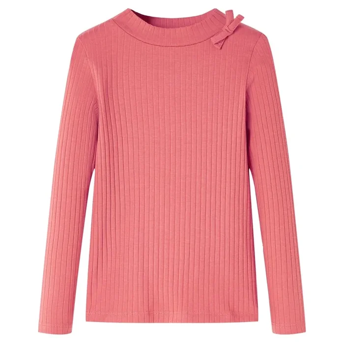 Camiseta infantil de manga larga rosa envejecido 92
