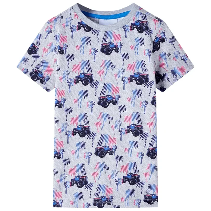 Camiseta infantil gris melange 92