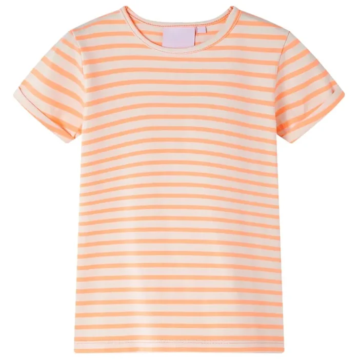 Camiseta infantil naranja neón 104