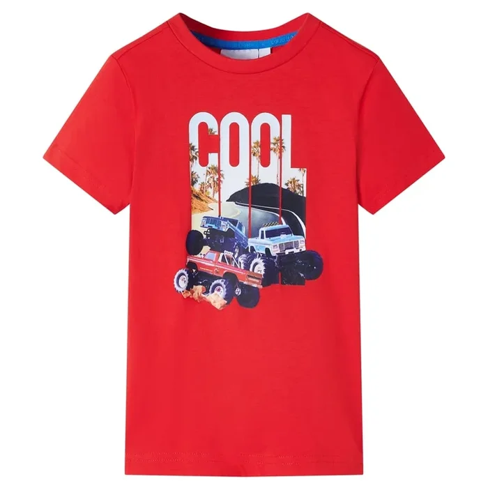 Camiseta infantil rojo 128