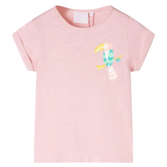 Camiseta infantil rosa claro 104