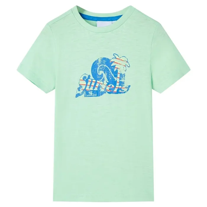 Camiseta infantil verde claro 116