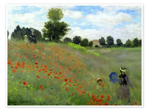 Campo de amapolas en Argenteuil (detalle) de Claude Monet Master Collection