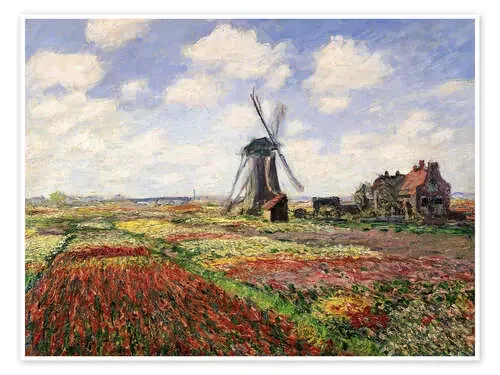 Campo de tulipanes en Holanda de Claude Monet Bridgeman Images