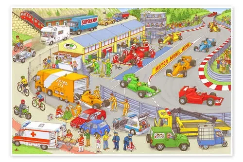 Cars search and find picture race track de Stefan Seidel