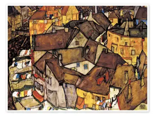 Casa en Krumau de Egon Schiele Master Collection