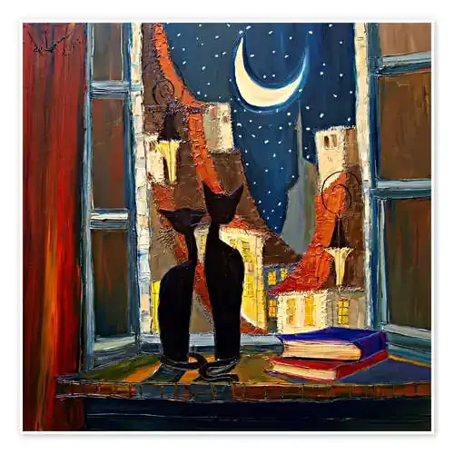 Cats Over the Roofs of Paris de Justyna Kopania