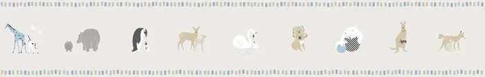 cenefa autoadhesiva animales beige de Sanders & Sanders – 640335