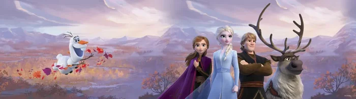 cenefa autoadhesiva Frozen morado, azul y naranja de Disney – 600052